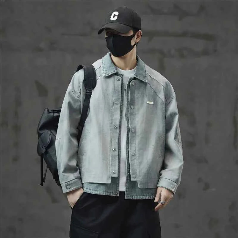 Retro Loose Korean Style Denim Bomber Jacket