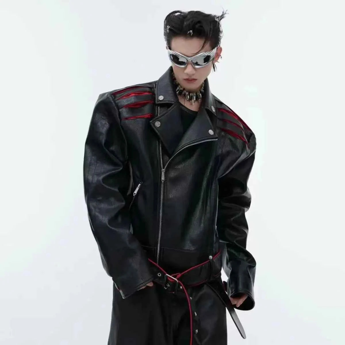 Gothic Heavy Industry Motorcycle PU Leather Jacket
