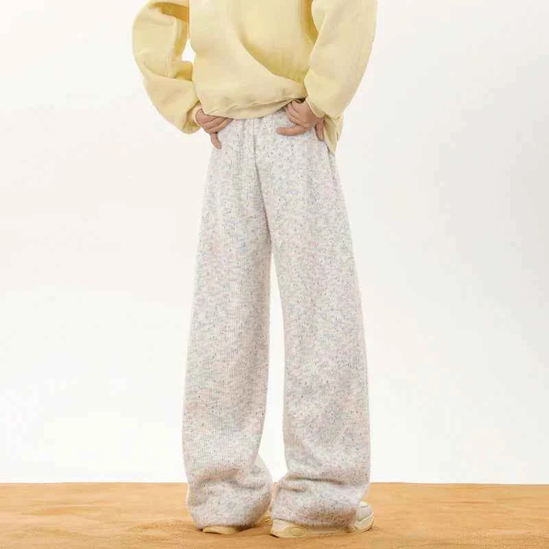 Cozy Plush Polka Dot Velvet Sweatpants
