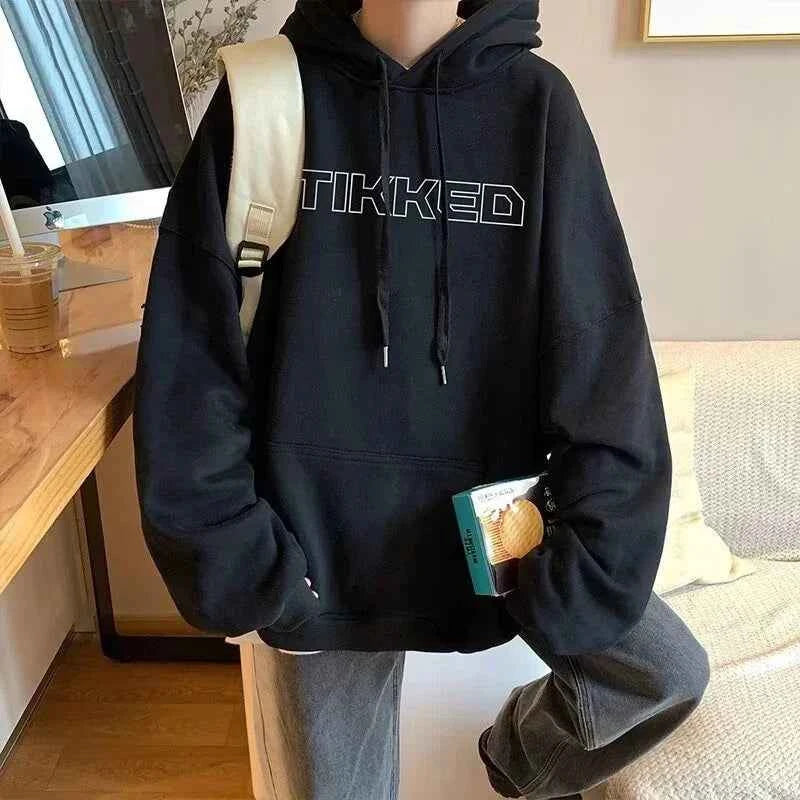 Stylish Moon Graphic Printed Autumn Hoodie