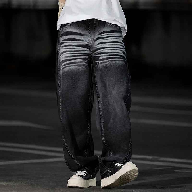 Trendy American Style High Street Graffiti Jeans
