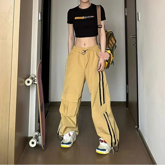 Close-up shot of the 3D side cargo pocket and heavy cotton twill texture