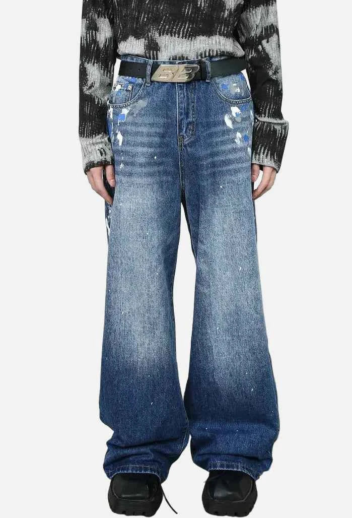 Chic Y2K Retro Graffiti Wide Leg Jeans