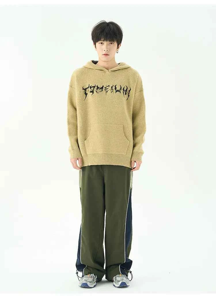 American Style Jacquard Knitwear Hoodie