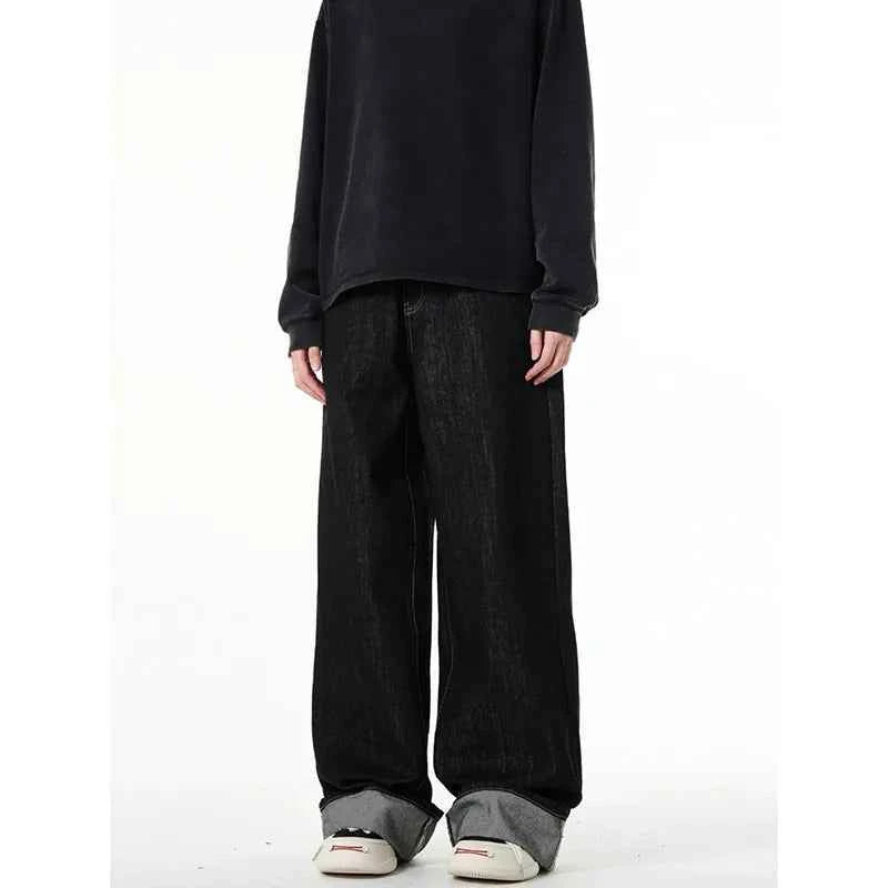 Vintage Black Gothic Oversize Hip Hop High Jeans