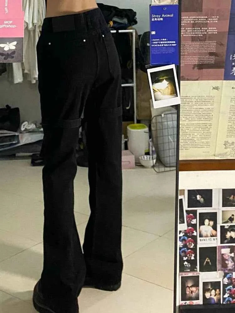 Chic Minimalist Retro Flare Denim Jeans