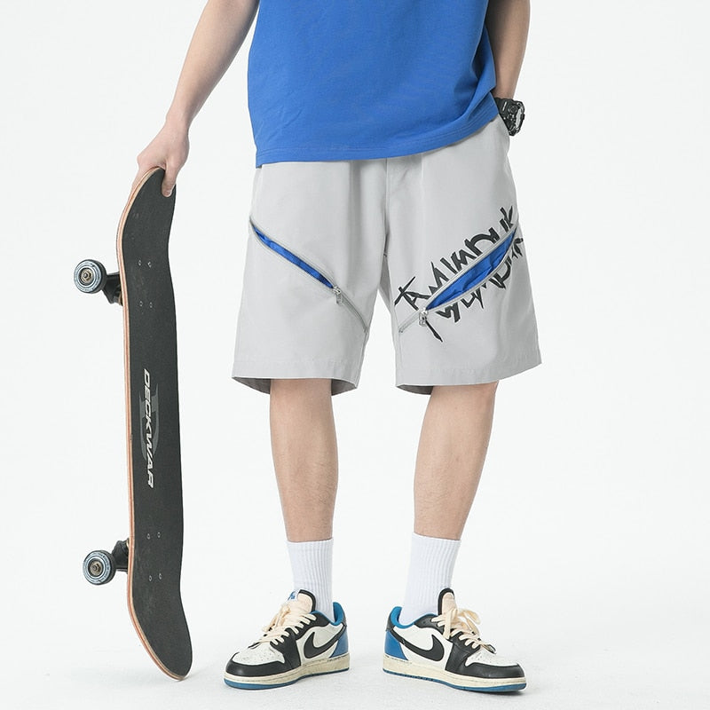 Y2K Centered Zipper Style Shorts