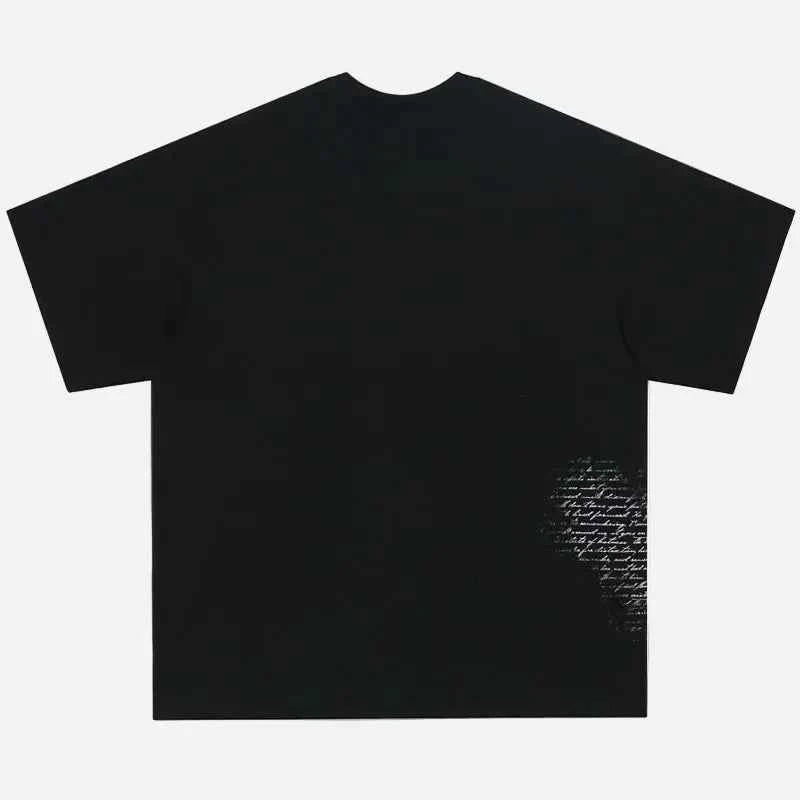 Grunge Eye Cross Graphic Printed T-Shirt