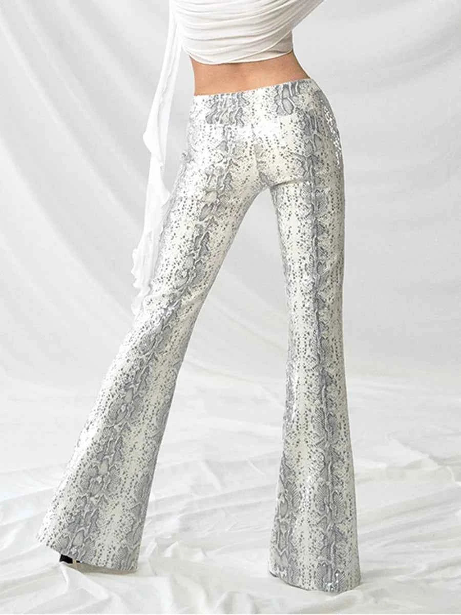 Colorblock High Waist Patchwork Wide Pants