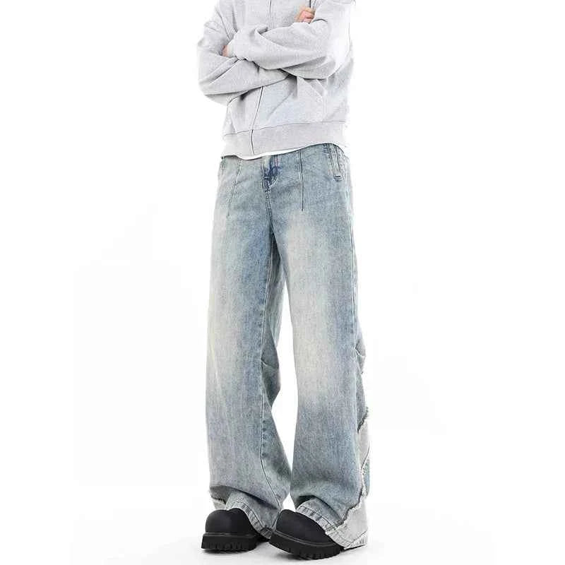 Vintage Streetwear Casual Blue Gothic Aesthetic Jeans