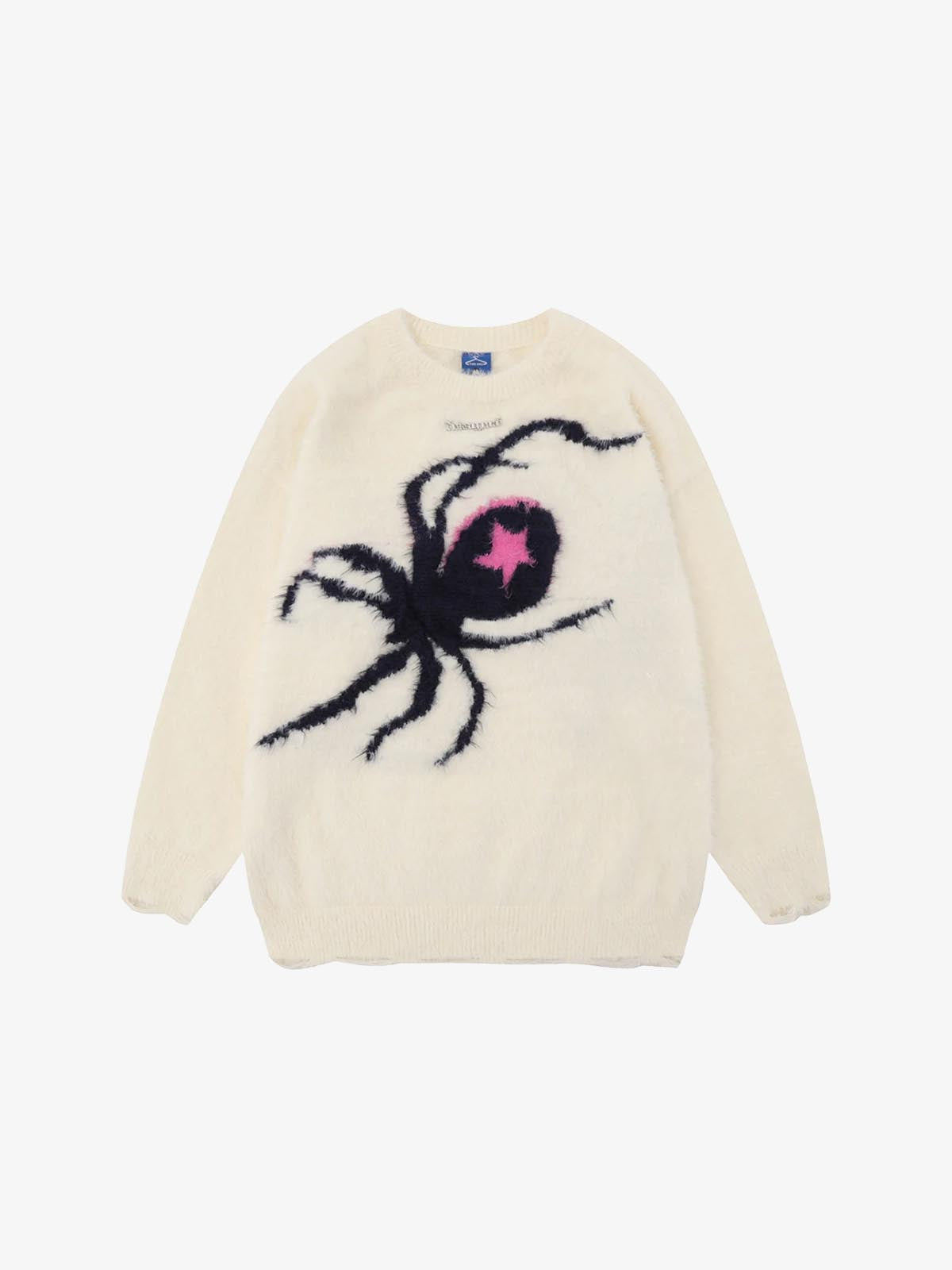 Star Spider Web Knitted Sweater