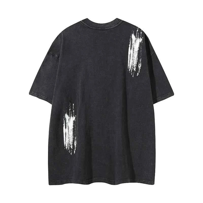Effortless Bold Letter Graffiti Hip Hop T-Shirt