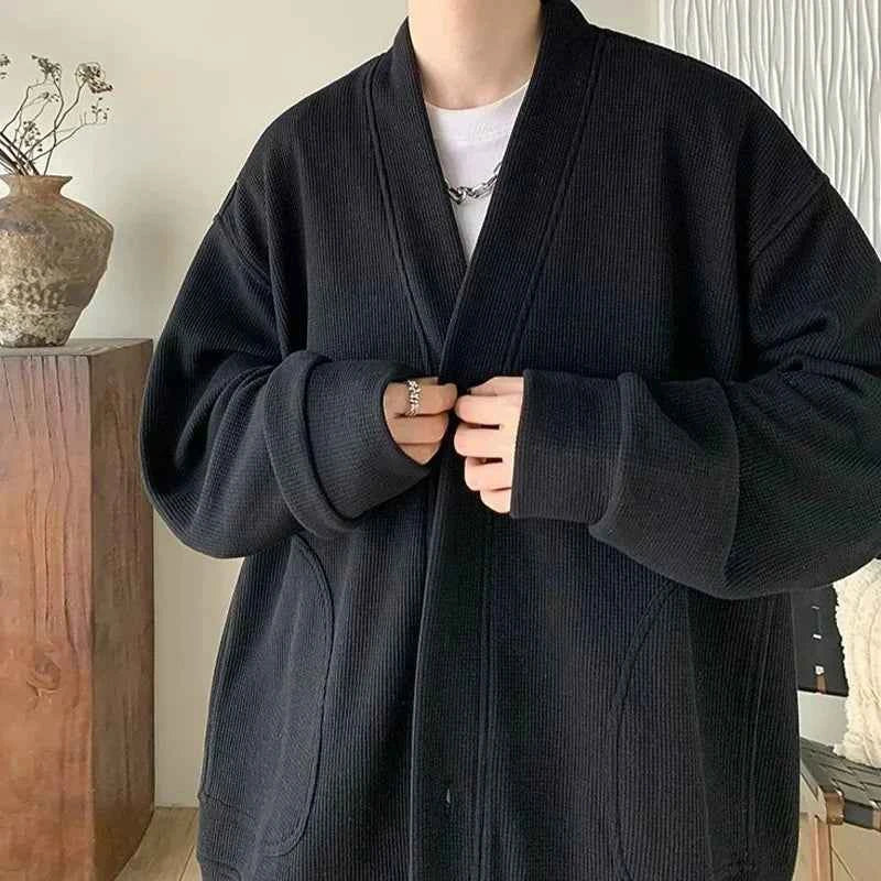 Men's Casual Autumn Korean Solid Color Cardigan