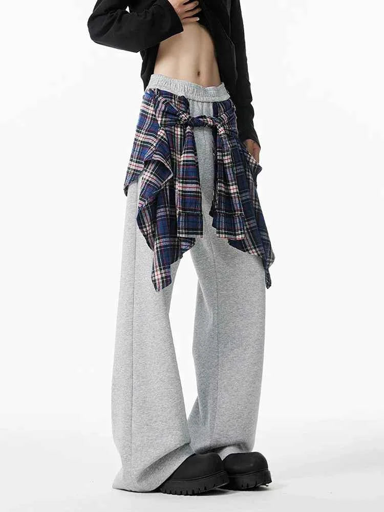 Plaid Patchwork Cool Vintage Retro Sweatpants