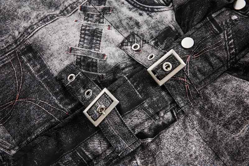 Minimalist Graffiti Printed Loose Hip Hop Jacket