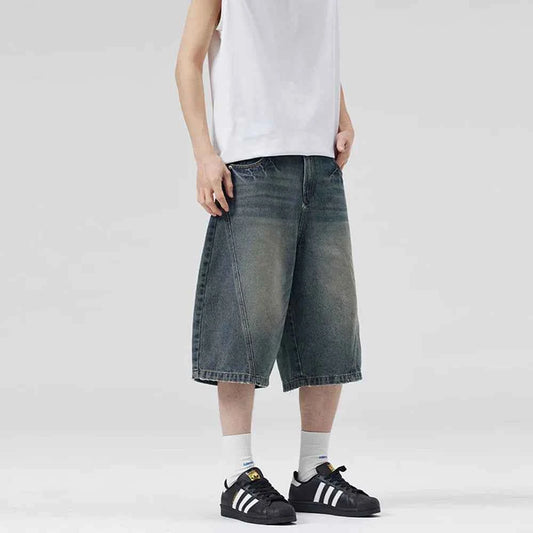 Y2K Distressed Oversized Denim Short