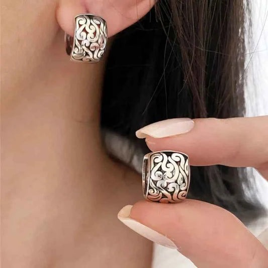 Unique Irregular Flower Pattern Drop Earrings