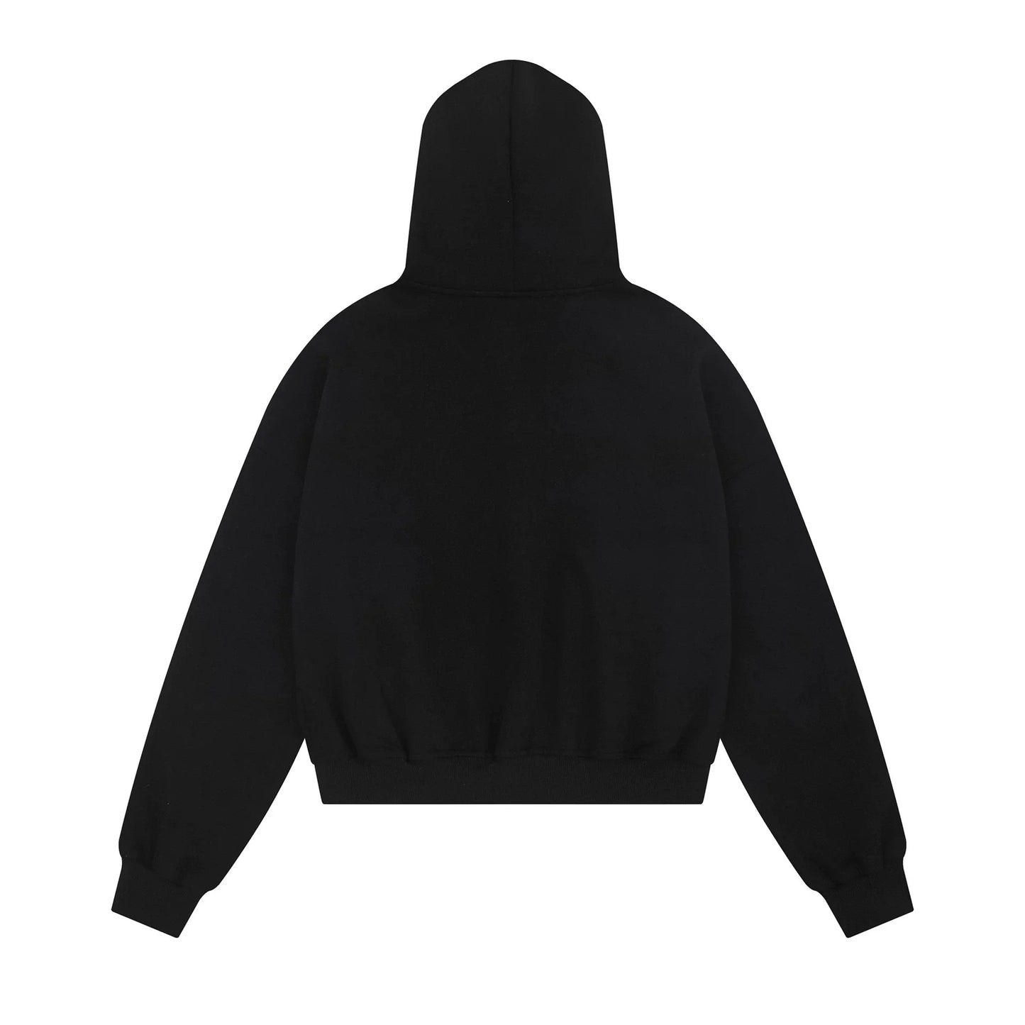 Investment Piece Rhinestone Zip Up Hooded Cotton Sweatshirt - Luxuryurbanwear