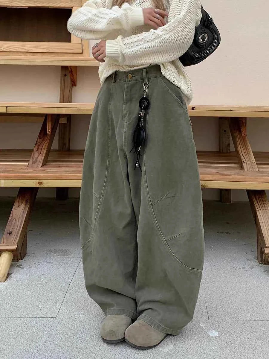 Reddachic Trendy Wide Leg Barrel Jeans