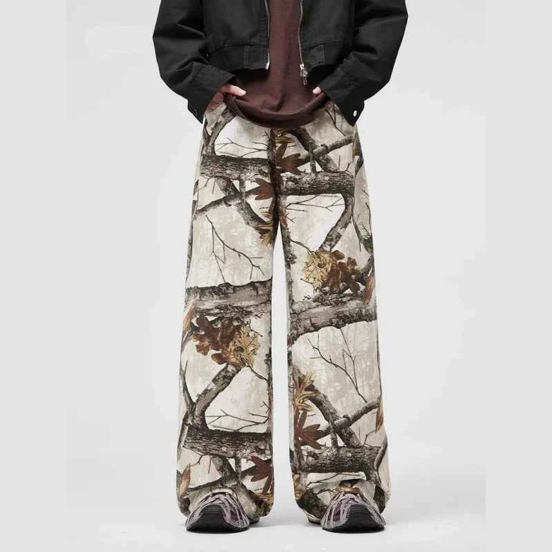 White Cargo Oversize Denim Trousers Jeans