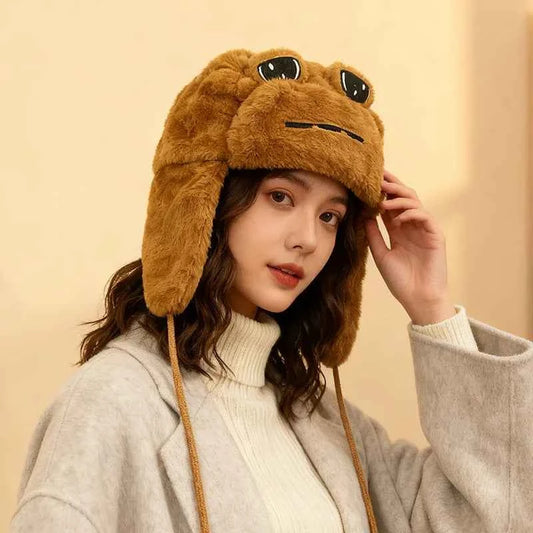 Soft Alien Snail Faux Fur Ice Hat