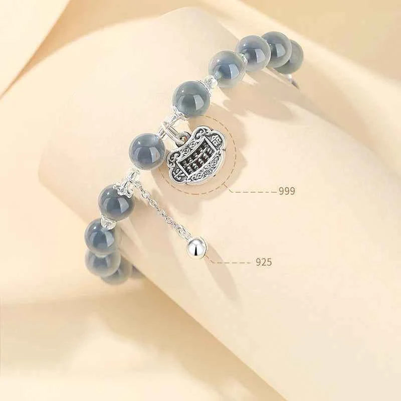 Agate Heart Tibetan Silver Bracelet