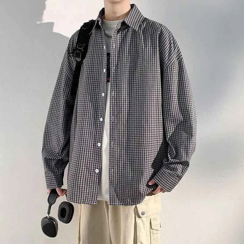 Men's Classic Plaid Student Workwear Shirt