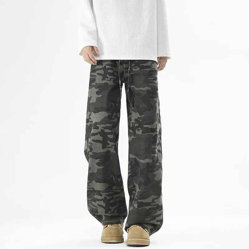 American High Street Camouflage Retro Jeans