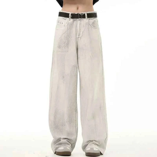 Retro Distressed Loose Droopy Jeans