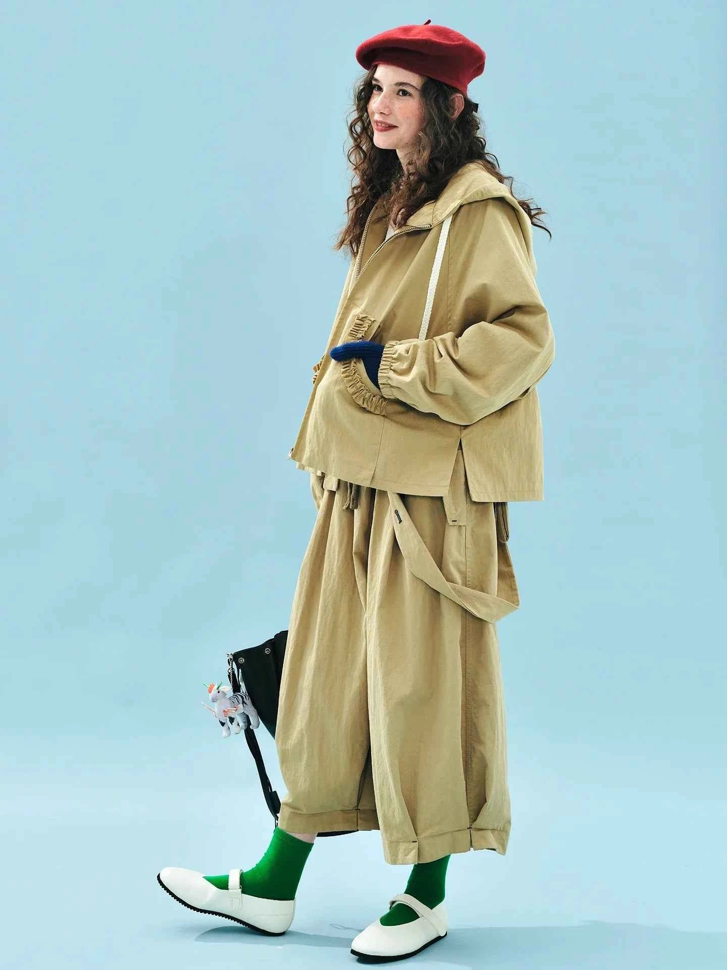 Trendy Casual Loose Hooded Windbreaker Jacket