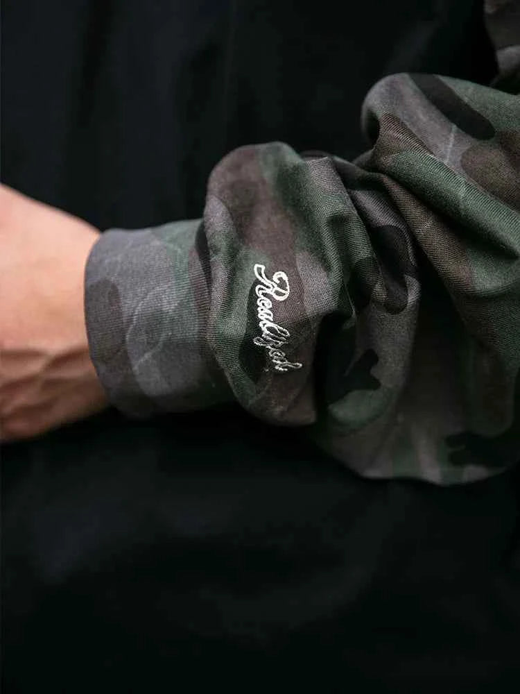 Vintage Camouflage Sleeve Loose Fit Sweatshirt