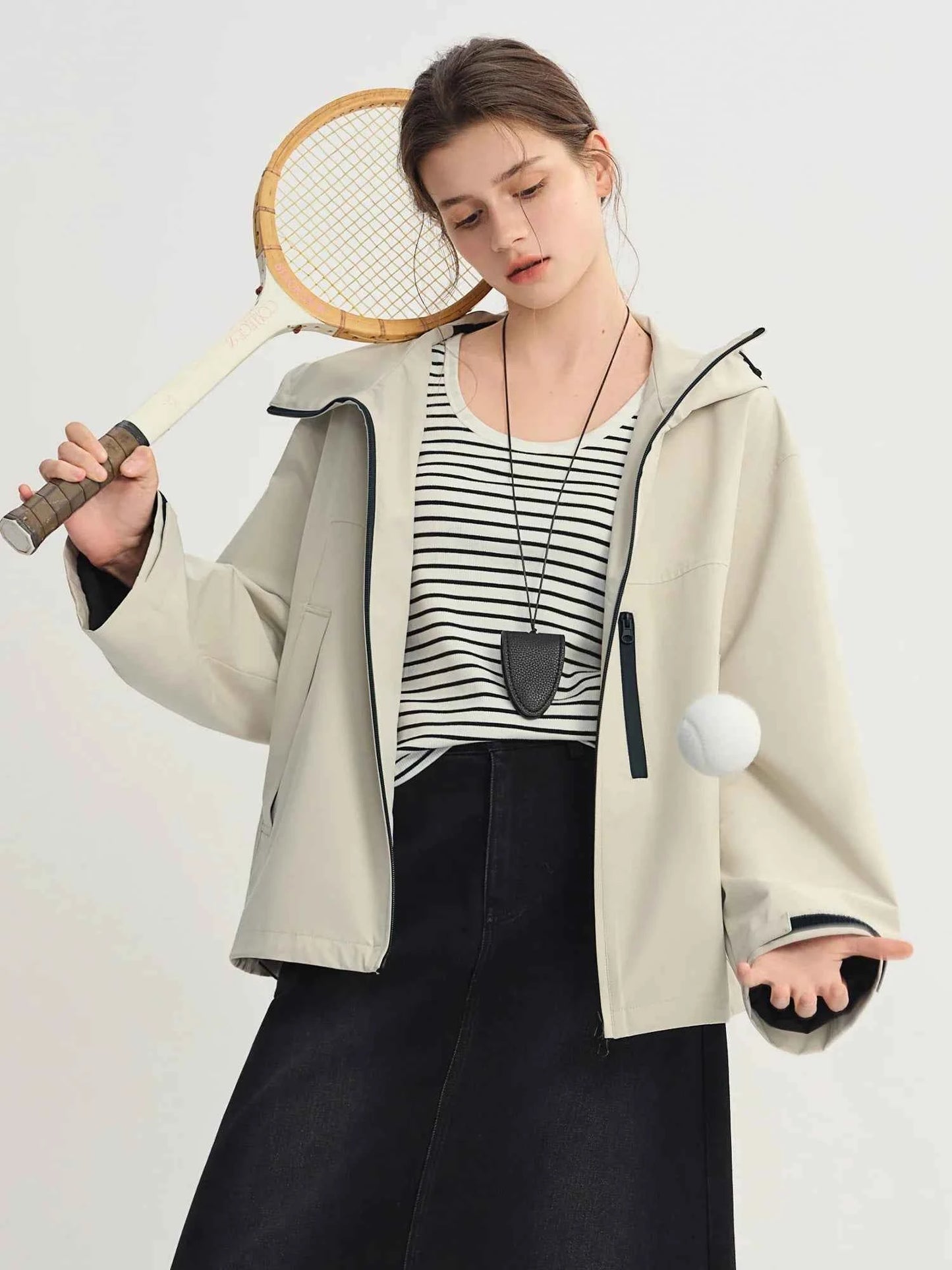 Womens Fashionable Plus Size Outdoor Windproof Jacket