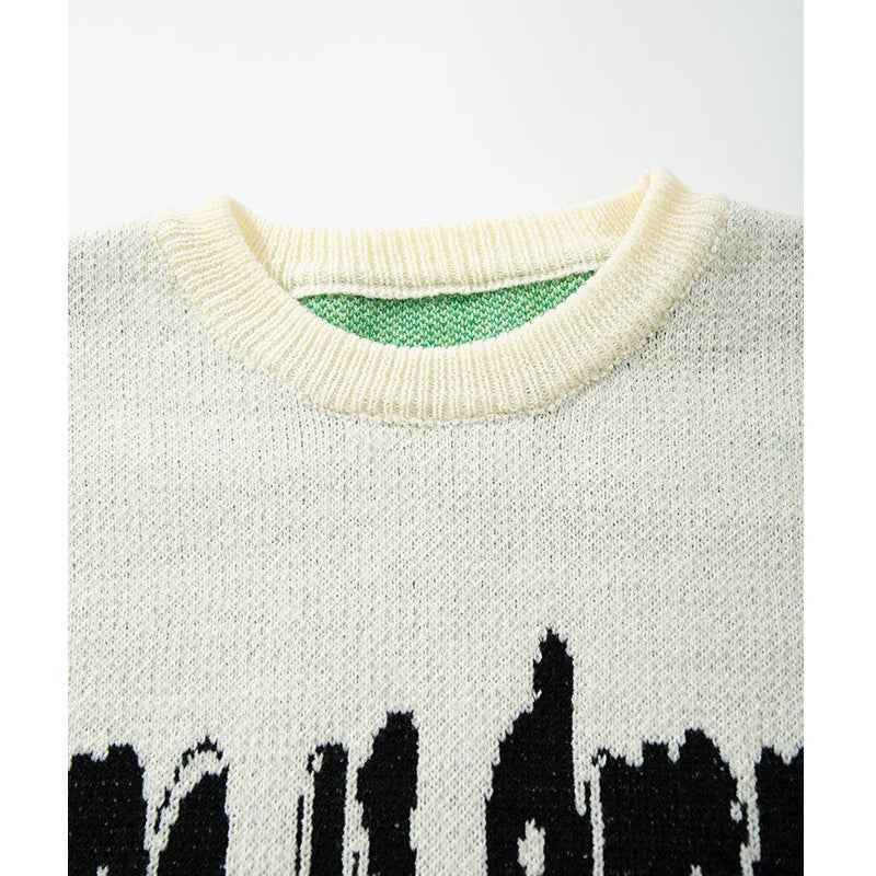 Cozy Oversized Knitted Crocodile Sweater