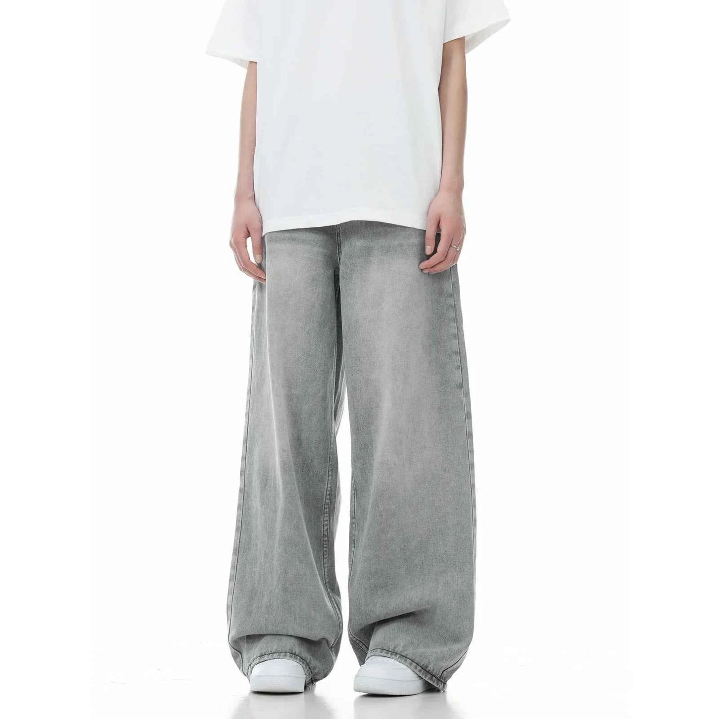 Insulated High Waist Wide Leg Denim Jeans