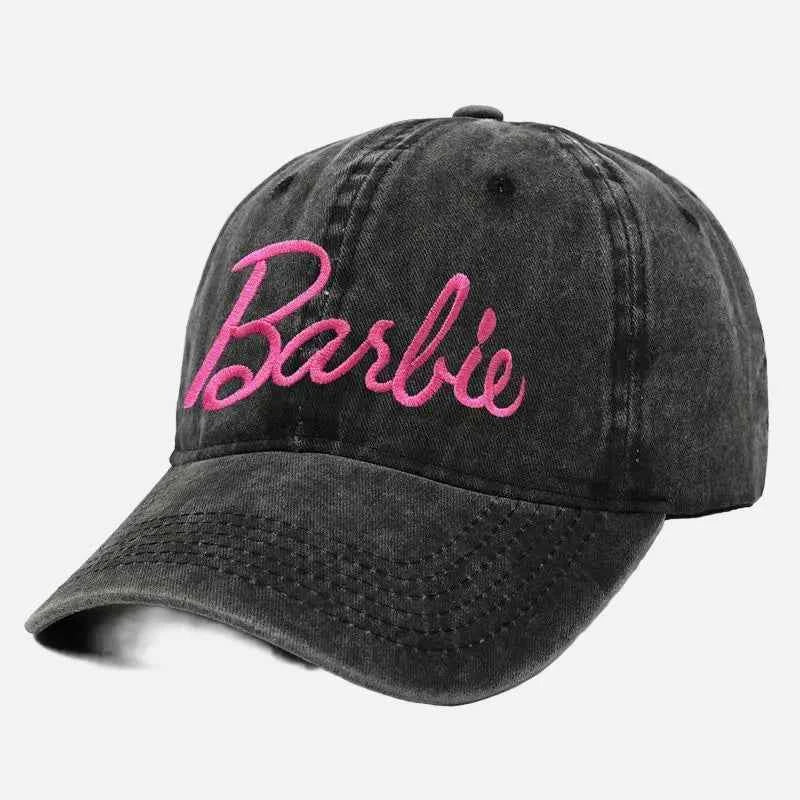 Barbie Embroidered Water Washed Cowboy Cap