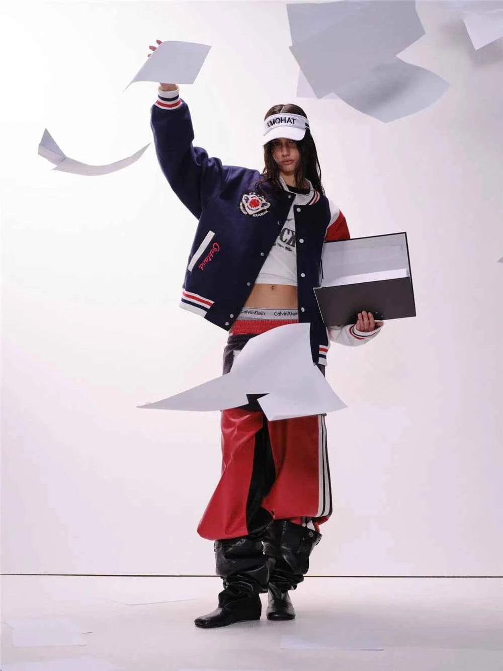 Y2K Embroidered Patchwork Baseball Varsity Jacket