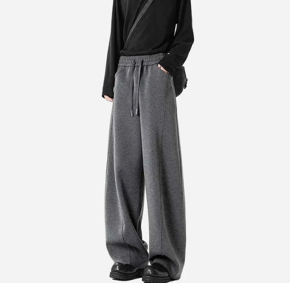 Youthful Wrinkled Campus Straight Leg Sweatpants