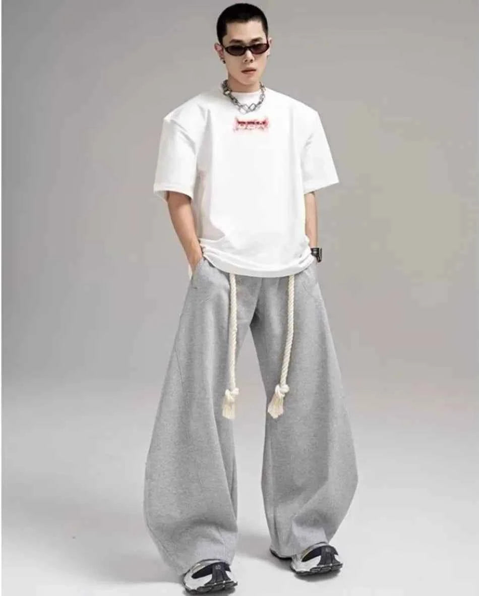 Thick Drawstring Loose Fit Sports Sweatpants
