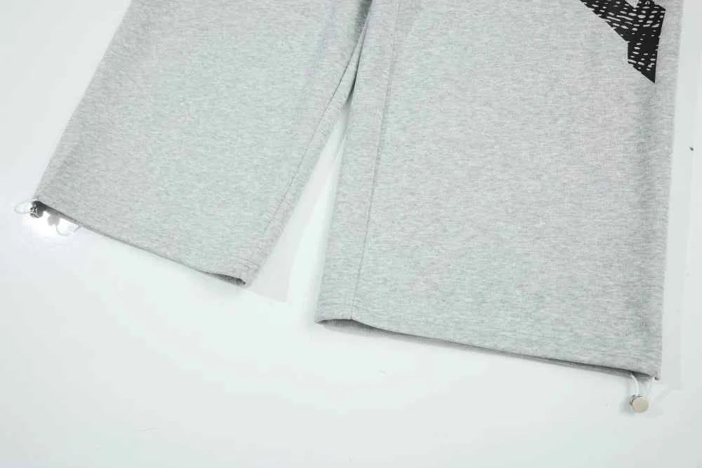 Elastic Waist Wide Leg Letter Print Sweatpants
