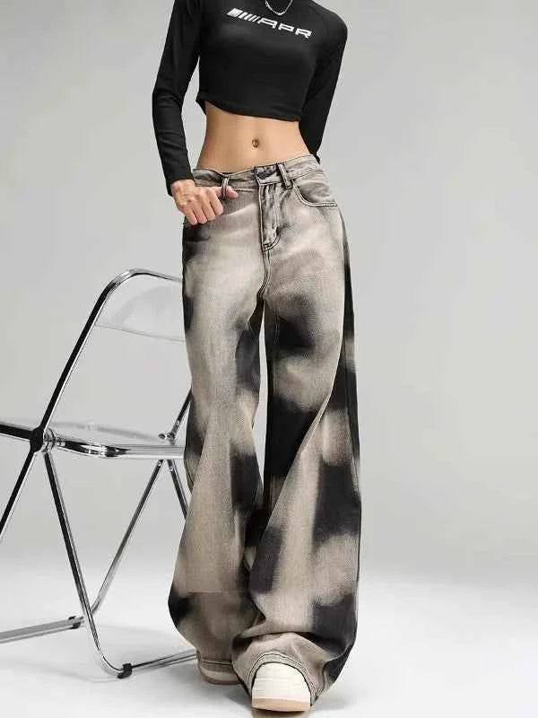 Denim Game Strong American Style Wide Leg Jeans