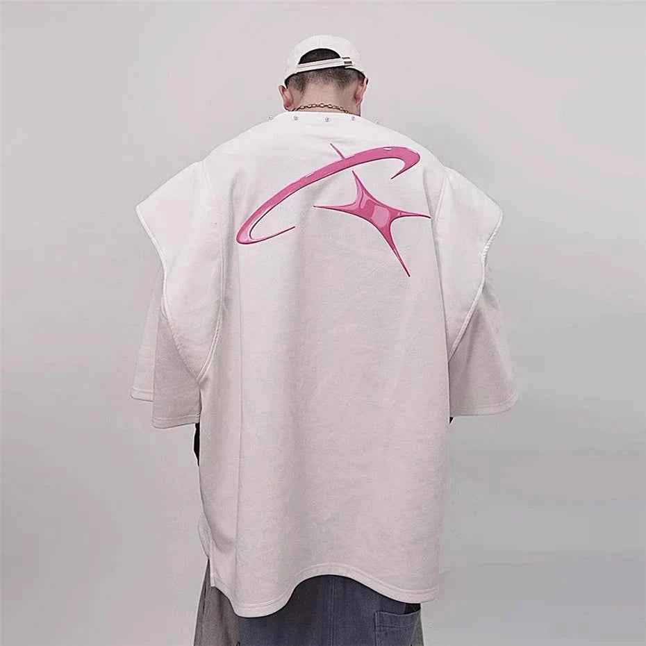 Streetwear Stars Print Graphic T-Shirt