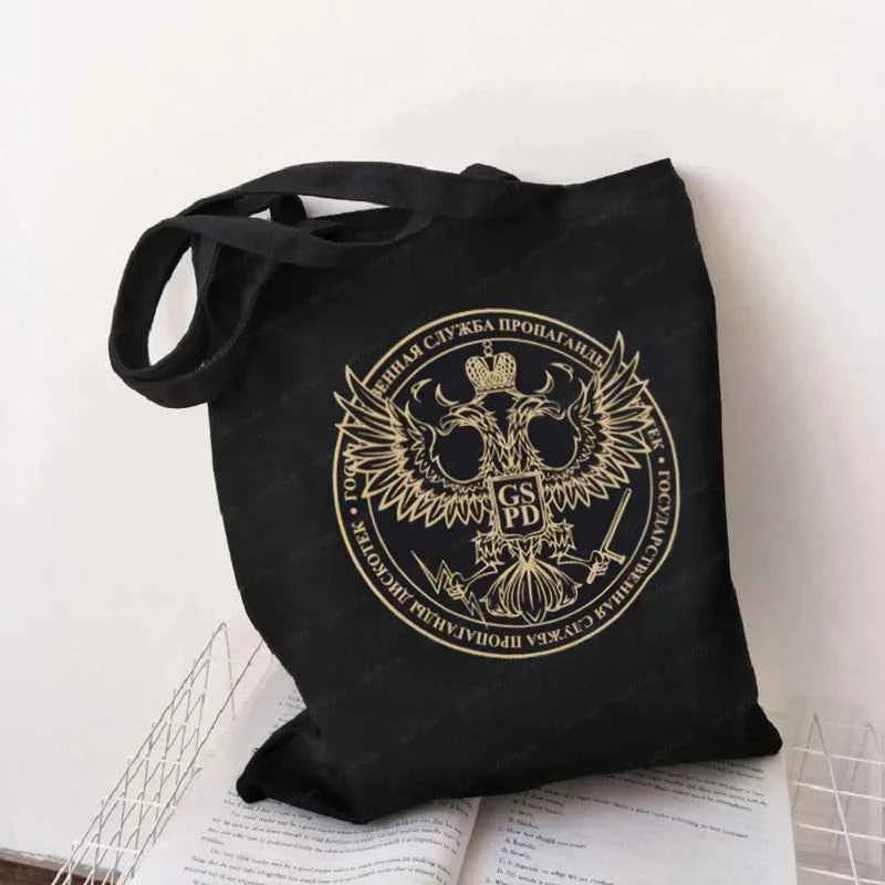 Trend Ravestar Print Canvas Shoulder Tote Bag