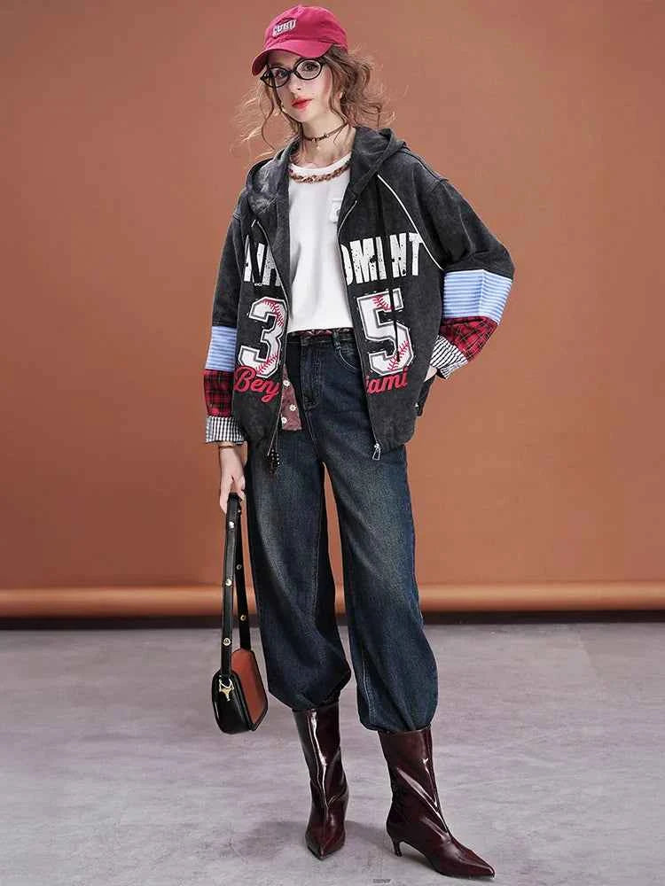 Y2K Cozy Patchwork Loose Fit Sweatshirt