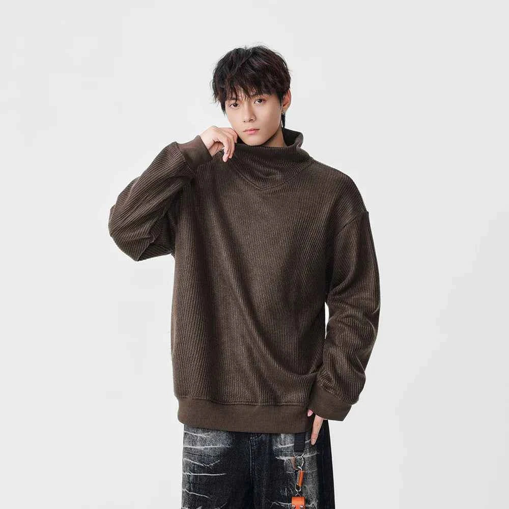Cozy Ribbed High Neck Knit Turtleneck Sweater