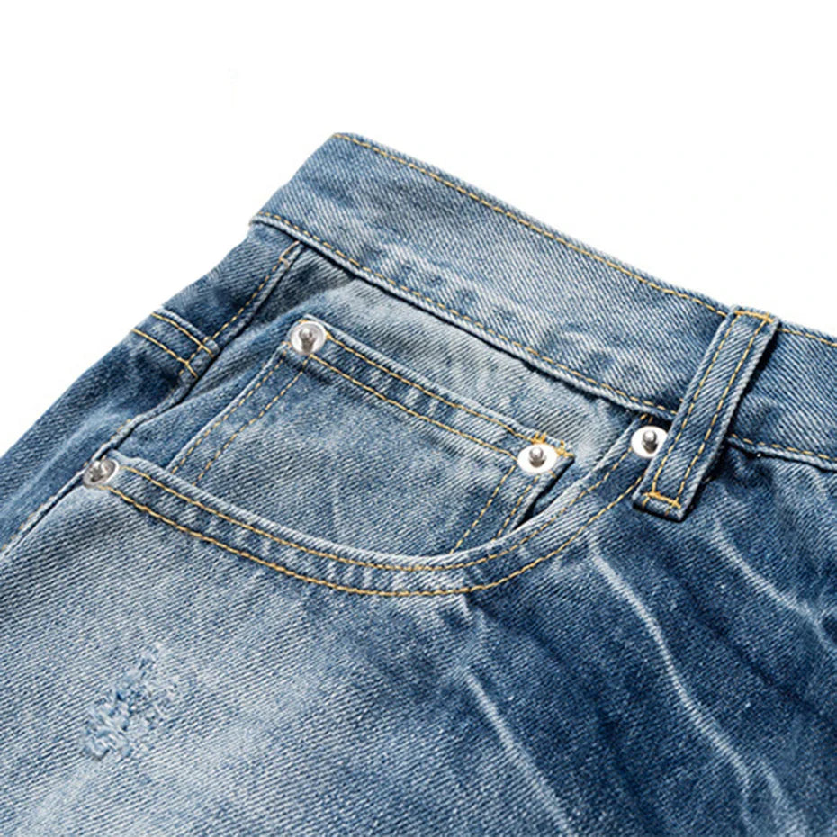 Distressed KP26 Baggy Flared Jeans