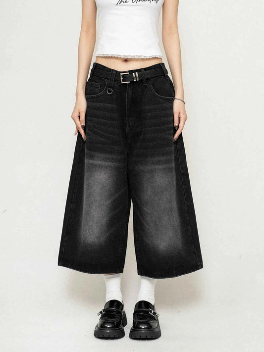 Blue Vintage High Waist Denim Short