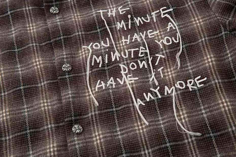 Plaid Loose Long Sleeve Fake Two Piece Button-Up Shirt