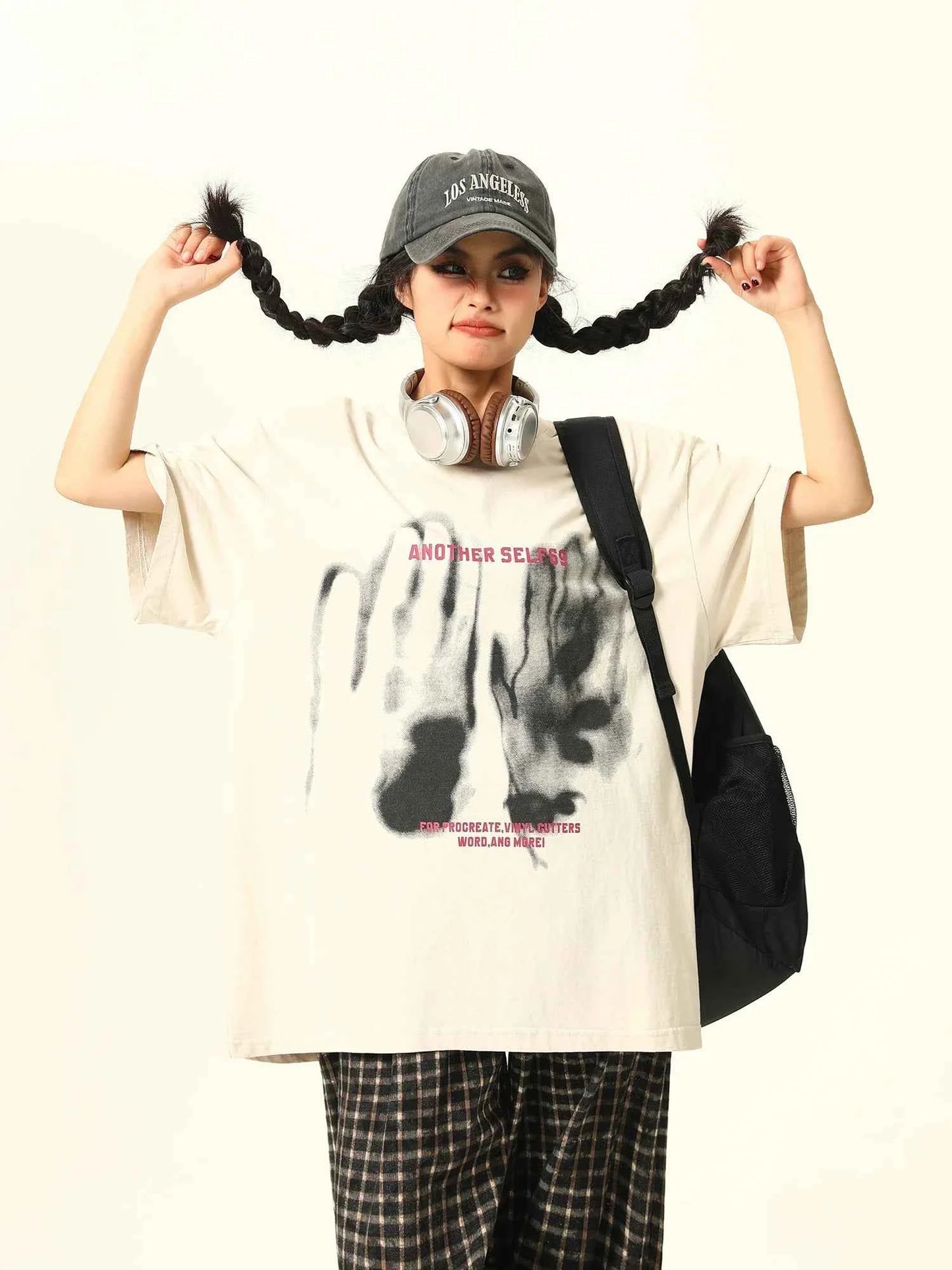 Irregular Print Retro Short-Sleeved T-Shirt