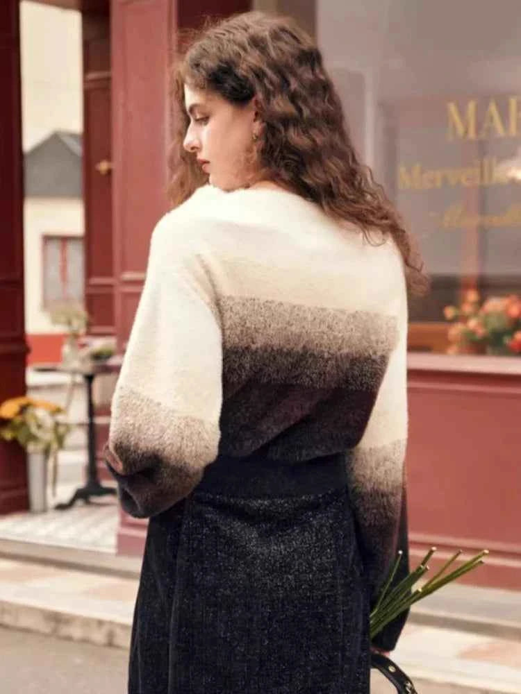 Soft Cozy Knitted Slash Neck Sweater