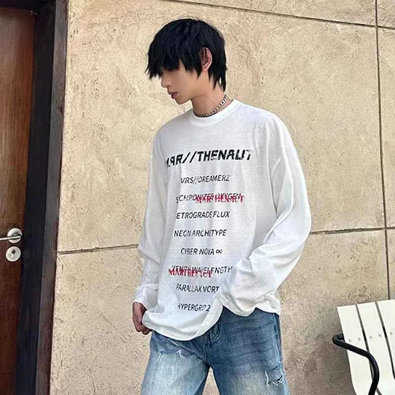 Statement Piece Round Collar Long T-Shirt
